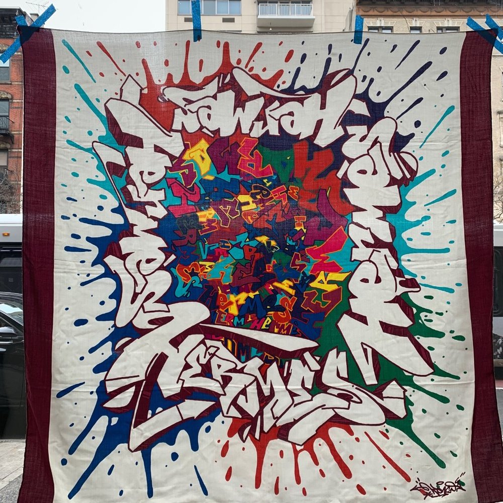 Hermes Cashmere Scarf 140cm Kongo "Graff" - Picture 6 of 8